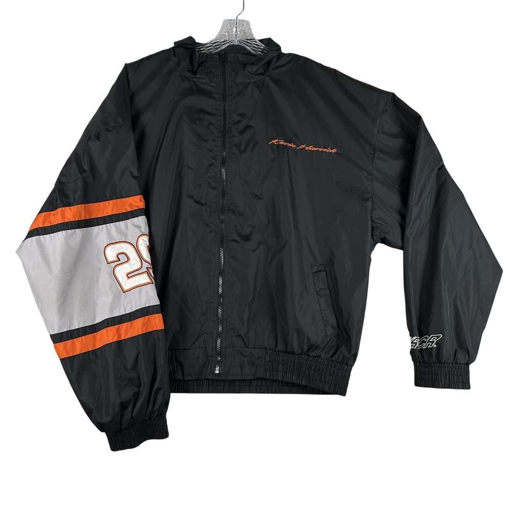 Vintage GM Goodwrench Racing Jacket Mens 2XL Black NASCAR Kevin Harvick 29‎ 90s